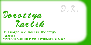 dorottya karlik business card